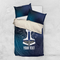 Personalized Finland Drakkar Vikings Bedding Set Suomi Flag Viking Thor Runes