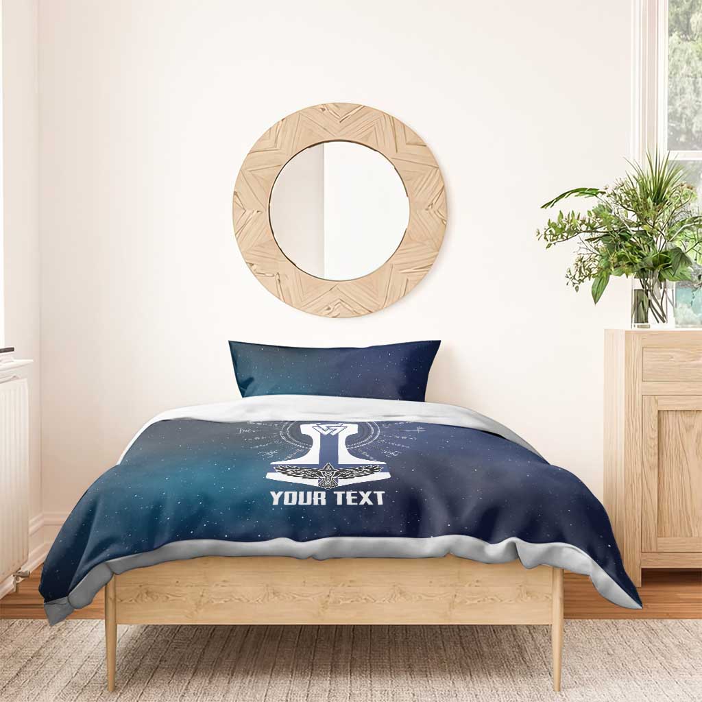 Personalized Finland Drakkar Vikings Bedding Set Suomi Flag Viking Thor Runes