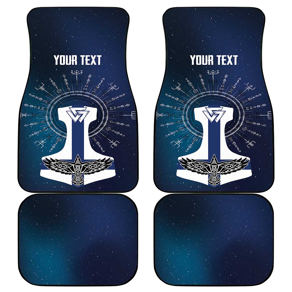 Personalized Finland Drakkar Vikings Car Mats Suomi Flag Viking Thor Runes