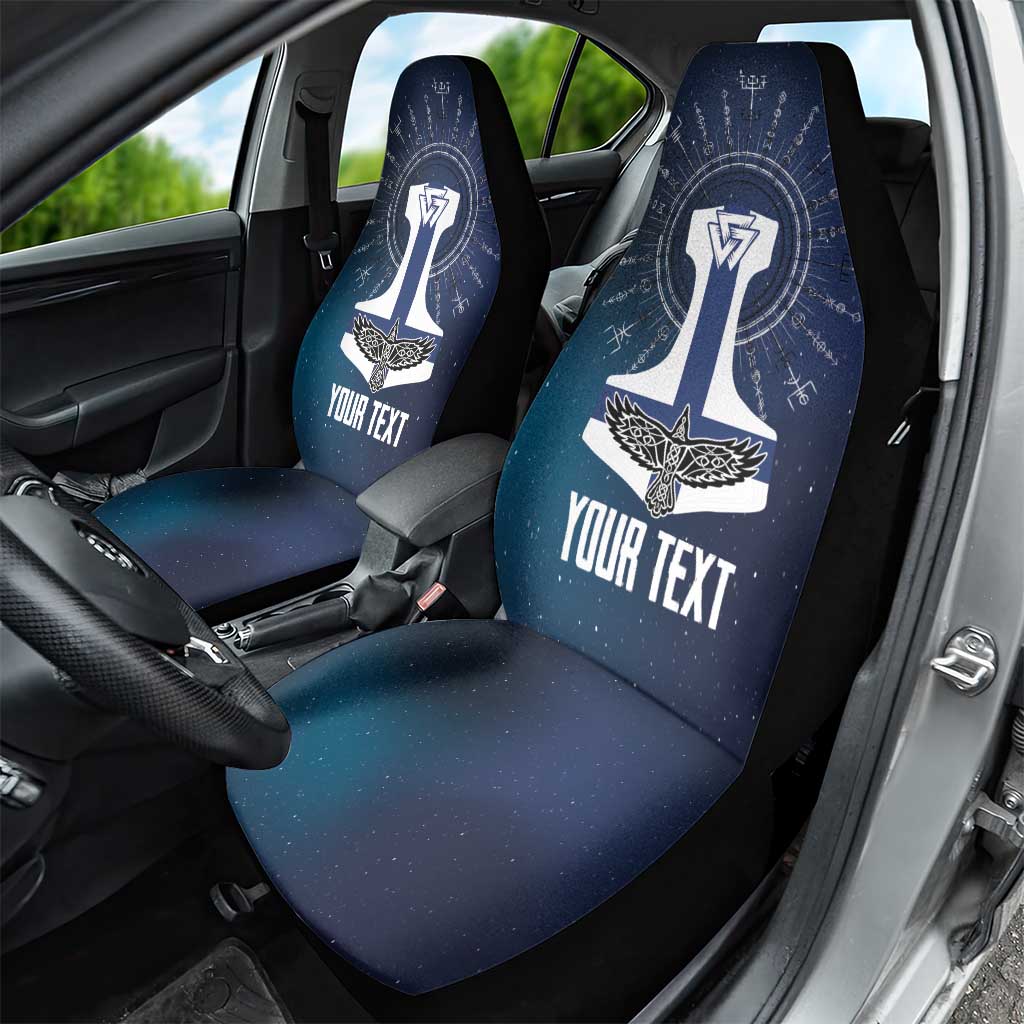 Personalized Finland Drakkar Vikings Car Seat Cover Suomi Flag Viking Thor Runes
