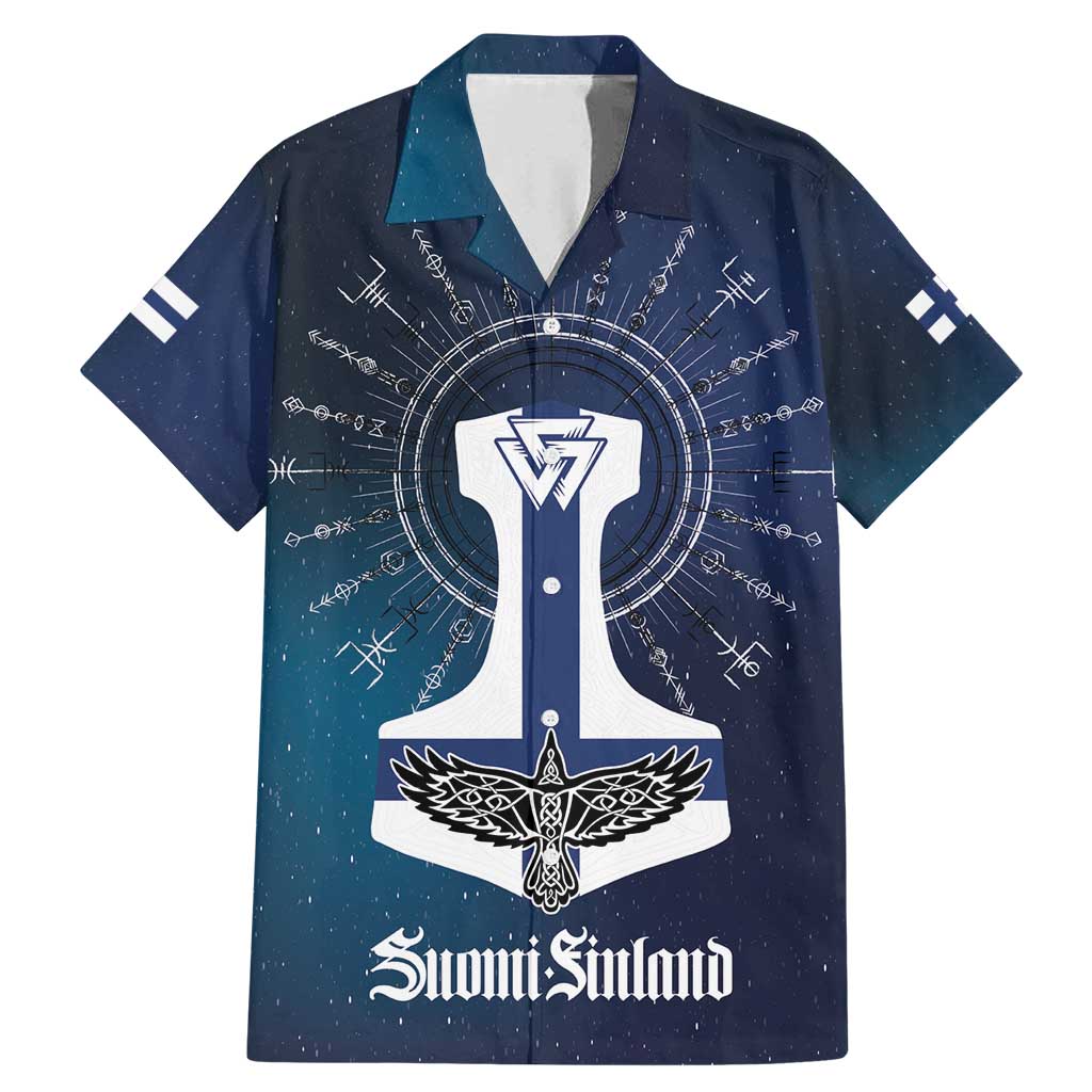 Personalized Finland Drakkar Vikings Family Matching Mermaid Dress and Hawaiian Shirt Suomi Flag Viking Thor Runes
