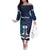 Personalized Finland Drakkar Vikings Family Matching Off The Shoulder Long Sleeve Dress and Hawaiian Shirt Suomi Flag Viking Thor Runes