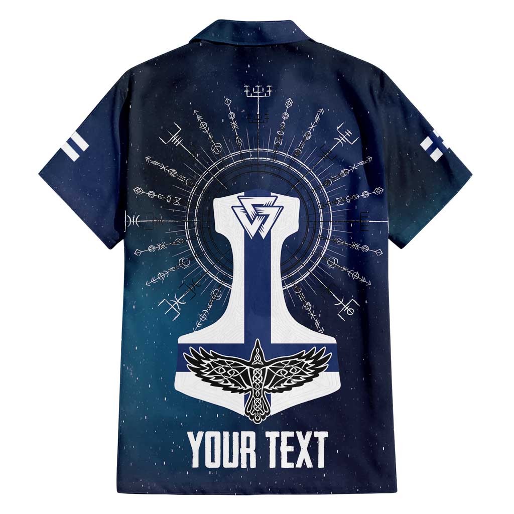 Personalized Finland Drakkar Vikings Family Matching Off Shoulder Maxi Dress and Hawaiian Shirt Suomi Flag Viking Thor Runes