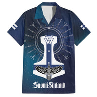 Personalized Finland Drakkar Vikings Family Matching Summer Maxi Dress and Hawaiian Shirt Suomi Flag Viking Thor Runes