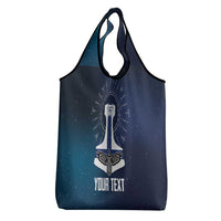 Personalized Finland Drakkar Vikings Grocery Bag Suomi Flag Viking Thor Runes