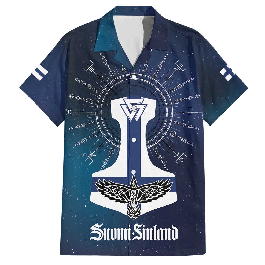 Personalized Finland Drakkar Vikings Hawaiian Shirt Suomi Flag Viking Thor Runes
