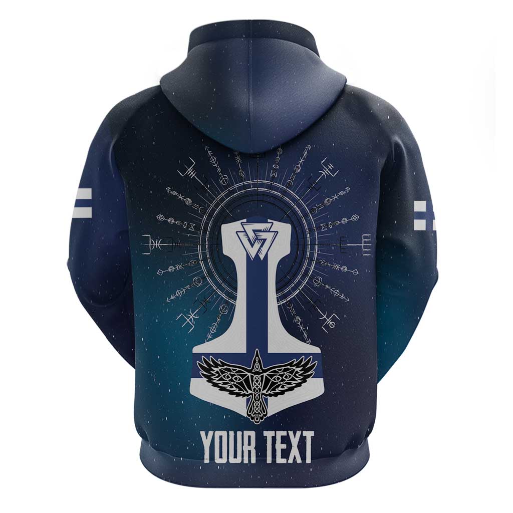 Personalized Finland Drakkar Vikings Hoodie Suomi Flag Viking Thor Runes