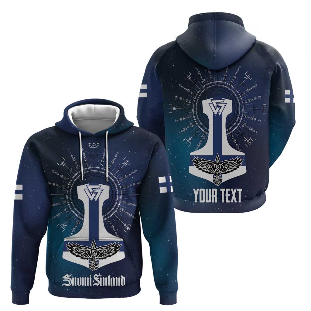 Personalized Finland Drakkar Vikings Hoodie Suomi Flag Viking Thor Runes