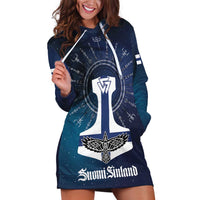 Personalized Finland Drakkar Vikings Hoodie Dress Suomi Flag Viking Thor Runes