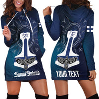 Personalized Finland Drakkar Vikings Hoodie Dress Suomi Flag Viking Thor Runes