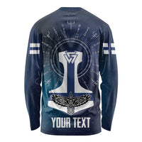 Personalized Finland Drakkar Vikings Long Sleeve Shirt Suomi Flag Viking Thor Runes