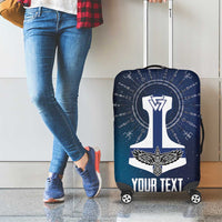 Personalized Finland Drakkar Vikings Luggage Cover Suomi Flag Viking Thor Runes