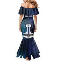 Personalized Finland Drakkar Vikings Mermaid Dress Suomi Flag Viking Thor Runes