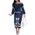 Personalized Finland Drakkar Vikings Off The Shoulder Long Sleeve Dress Suomi Flag Viking Thor Runes