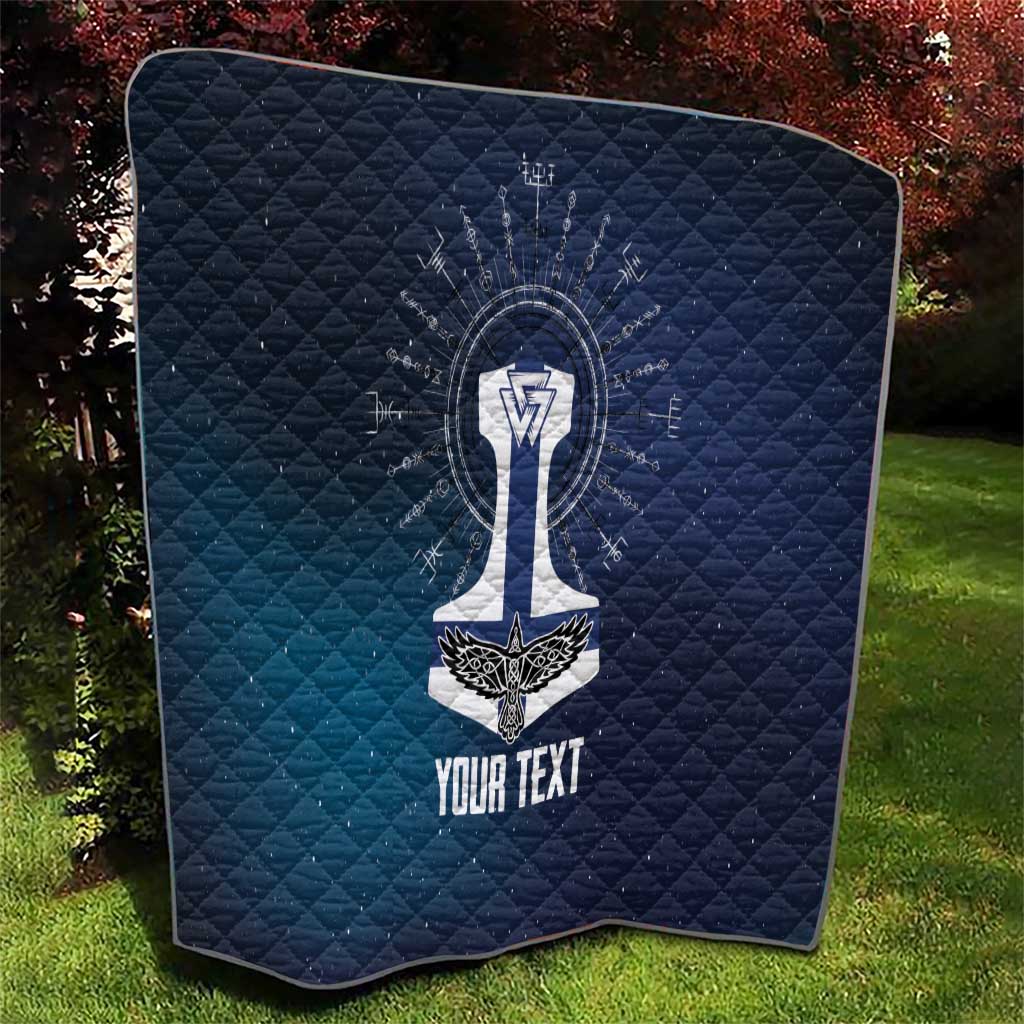 Personalized Finland Drakkar Vikings Quilt Suomi Flag Viking Thor Runes