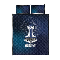 Personalized Finland Drakkar Vikings Quilt Bed Set Suomi Flag Viking Thor Runes