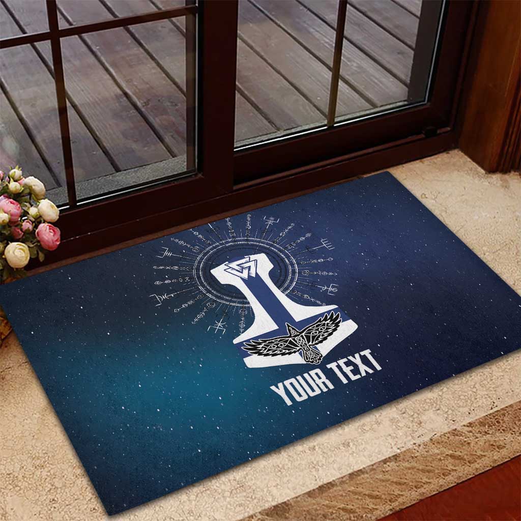 Personalized Finland Drakkar Vikings Rubber Doormat Suomi Flag Viking Thor Runes