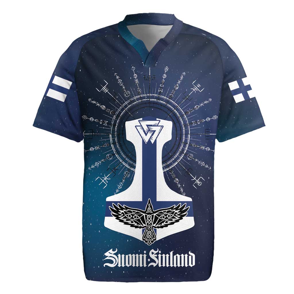 Personalized Finland Drakkar Vikings Rugby Jersey Suomi Flag Viking Thor Runes