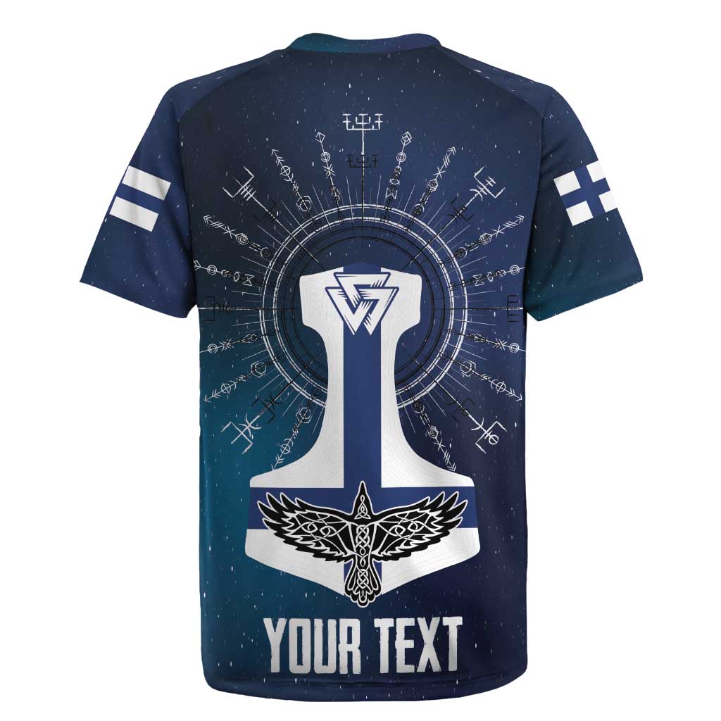 Personalized Finland Drakkar Vikings Rugby Jersey Suomi Flag Viking Thor Runes