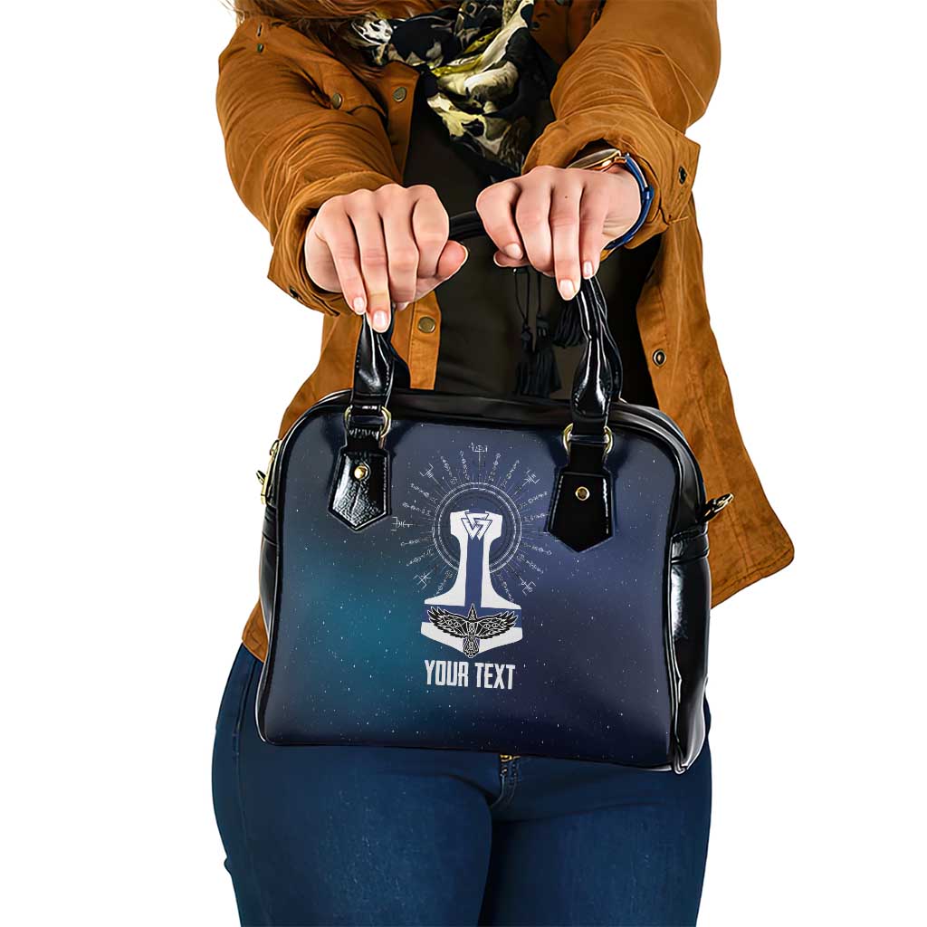 Personalized Finland Drakkar Vikings Shoulder Handbag Suomi Flag Viking Thor Runes