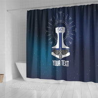 Personalized Finland Drakkar Vikings Shower Curtain Suomi Flag Viking Thor Runes