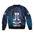 Personalized Finland Drakkar Vikings Sleeve Zip Bomber Jacket Suomi Flag Viking Thor Runes