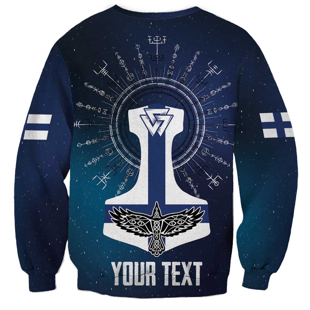 Personalized Finland Drakkar Vikings Sweatshirt Suomi Flag Viking Thor Runes