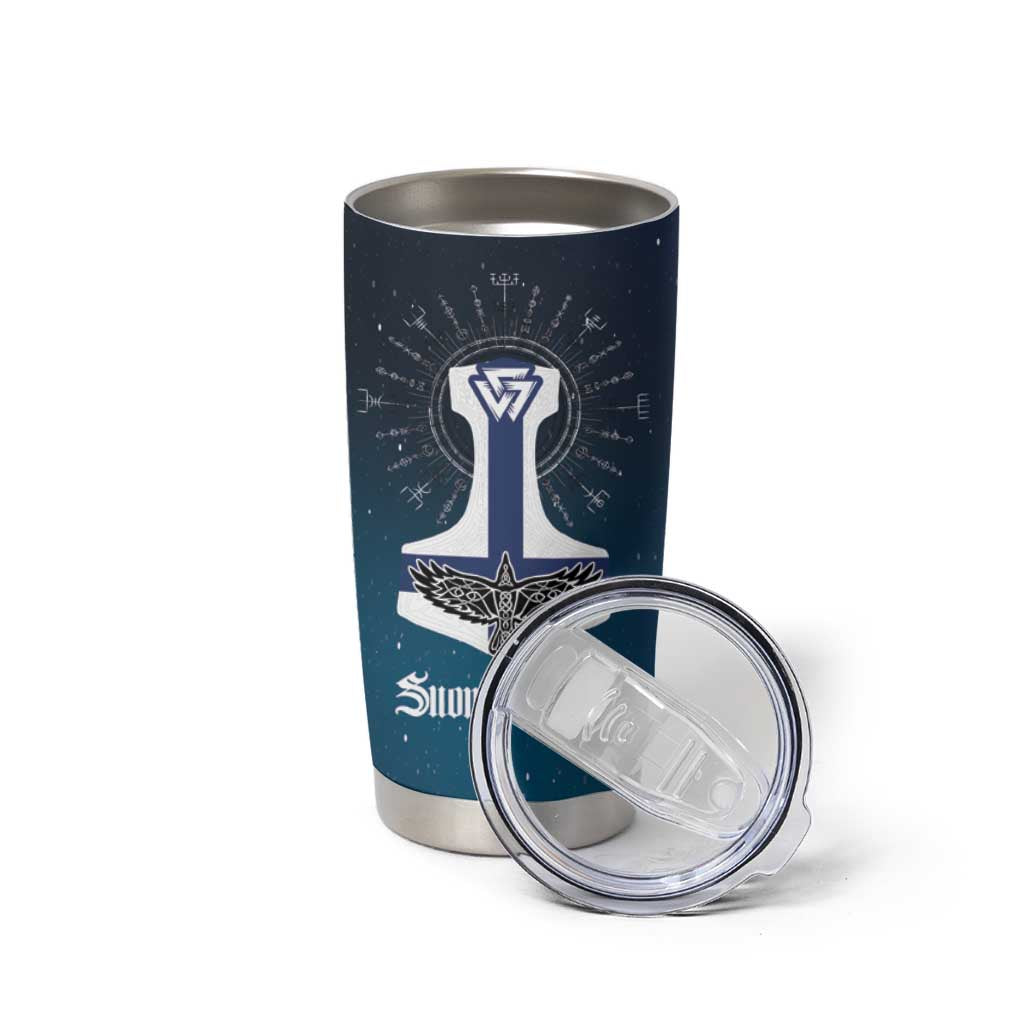 Personalized Finland Drakkar Vikings Tumbler Cup Suomi Flag Viking Thor Runes