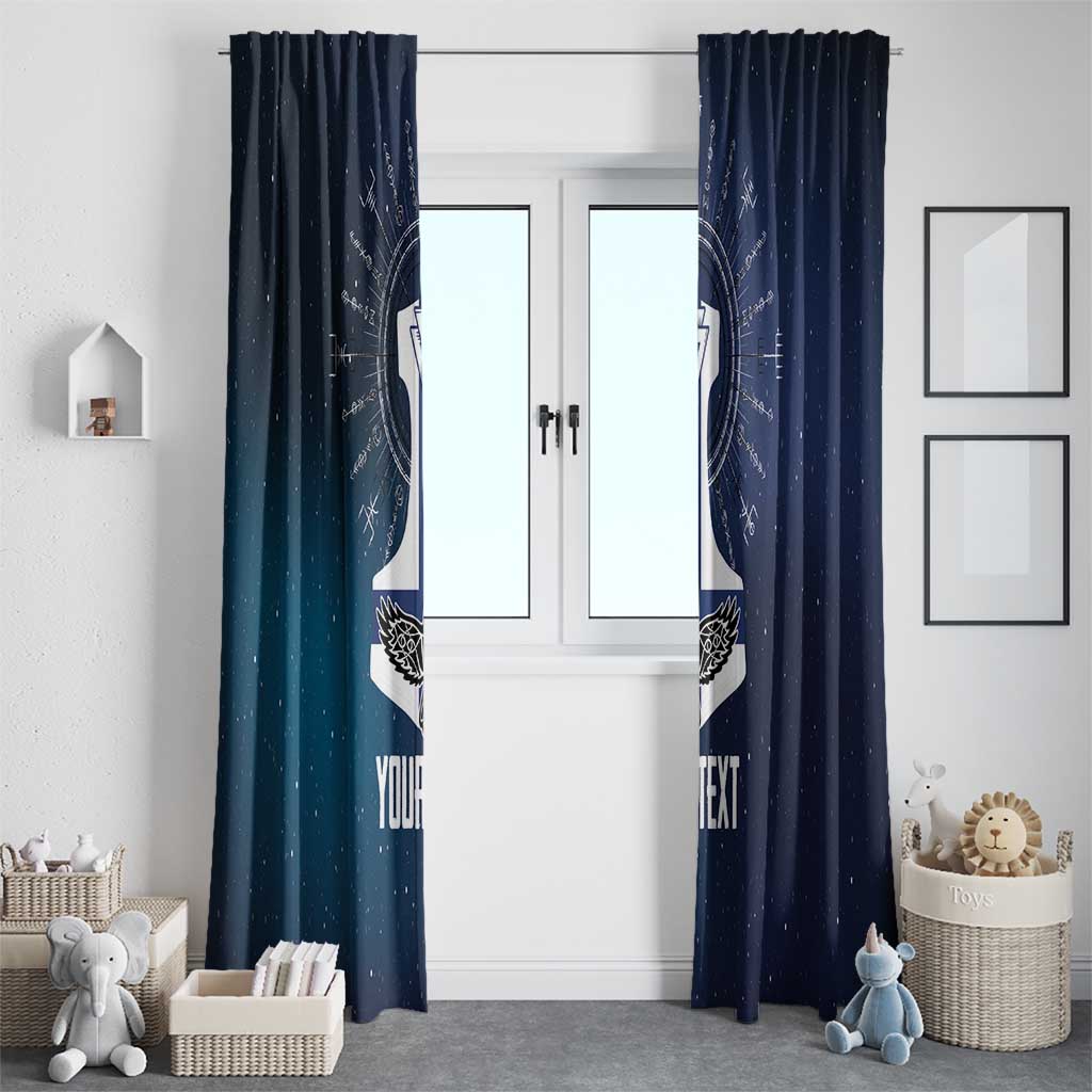Personalized Finland Drakkar Vikings Window Curtain Suomi Flag Viking Thor Runes