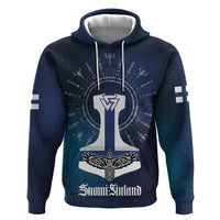 Personalized Finland Drakkar Vikings Zip Hoodie Suomi Flag Viking Thor Runes