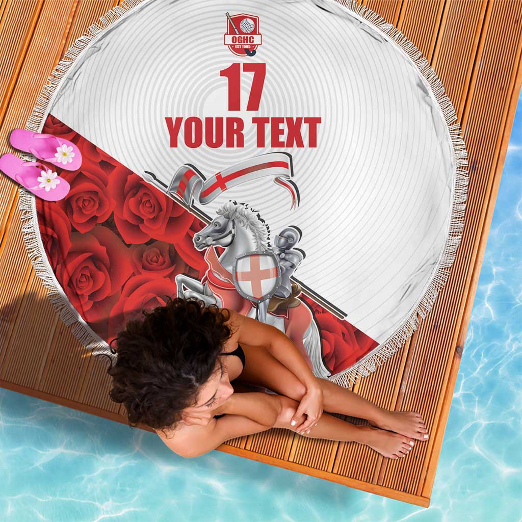 Custom England Field Hockey Champions Beach Blanket Old Georgians Hockey Club Sporty Style