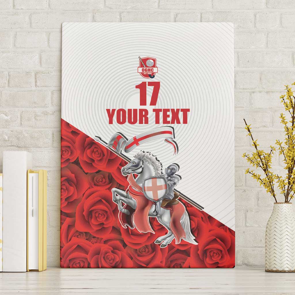 Custom England Field Hockey Champions Canvas Wall Art Old Georgians Hockey Club Sporty Style