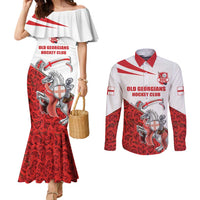 Custom England Field Hockey Champions Couples Matching Mermaid Dress and Long Sleeve Button Shirt Old Georgians Hockey Club Sporty Style