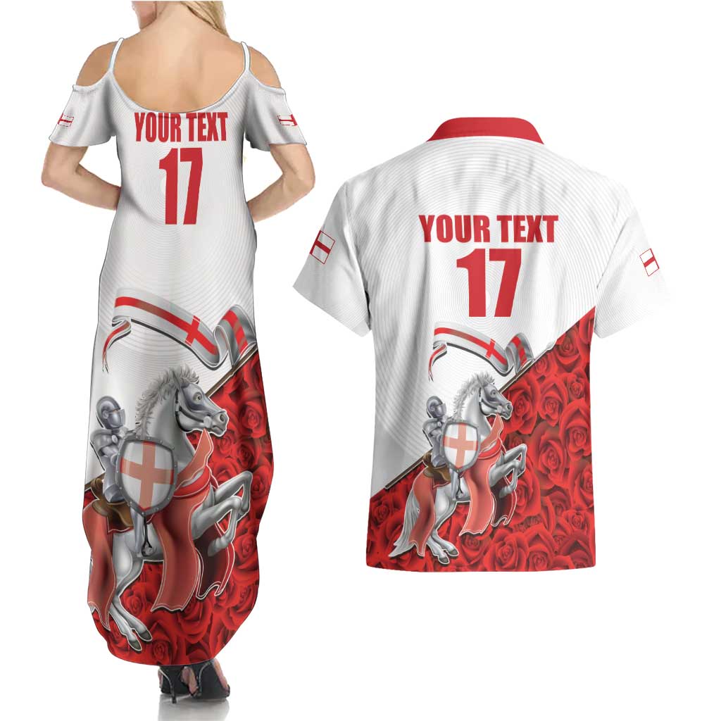 Custom England Field Hockey Champions Couples Matching Summer Maxi Dress and Hawaiian Shirt Old Georgians Hockey Club Sporty Style