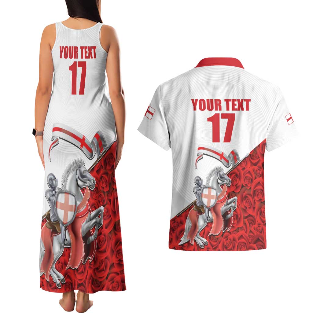 Custom England Field Hockey Champions Couples Matching Tank Maxi Dress and Hawaiian Shirt Old Georgians Hockey Club Sporty Style