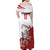 Custom England Field Hockey Champions Family Matching Off Shoulder Maxi Dress and Hawaiian Shirt Old Georgians Hockey Club Sporty Style