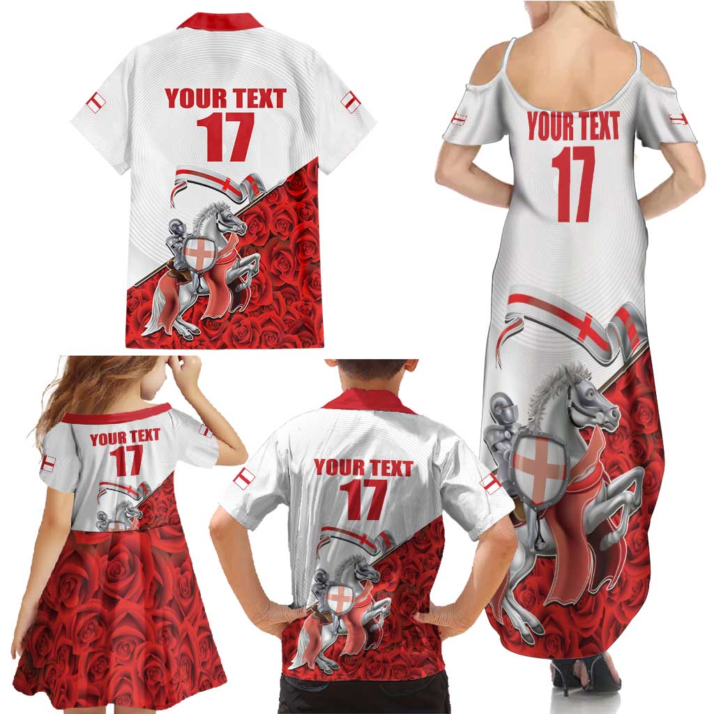 Custom England Field Hockey Champions Family Matching Summer Maxi Dress and Hawaiian Shirt Old Georgians Hockey Club Sporty Style