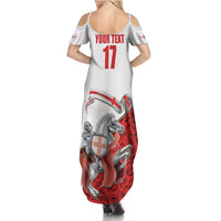 Custom England Field Hockey Champions Family Matching Summer Maxi Dress and Hawaiian Shirt Old Georgians Hockey Club Sporty Style