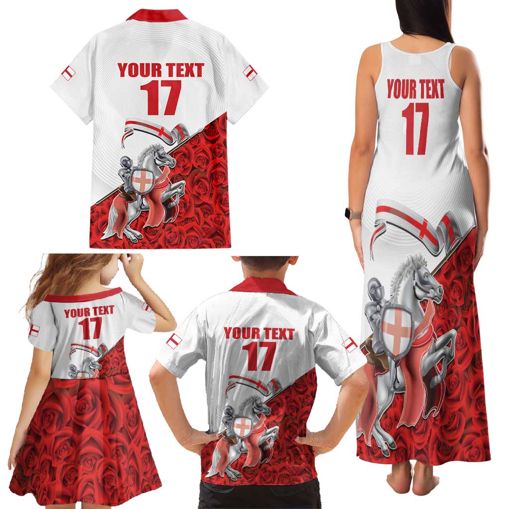 Custom England Field Hockey Champions Family Matching Tank Maxi Dress and Hawaiian Shirt Old Georgians Hockey Club Sporty Style