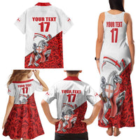 Custom England Field Hockey Champions Family Matching Tank Maxi Dress and Hawaiian Shirt Old Georgians Hockey Club Sporty Style