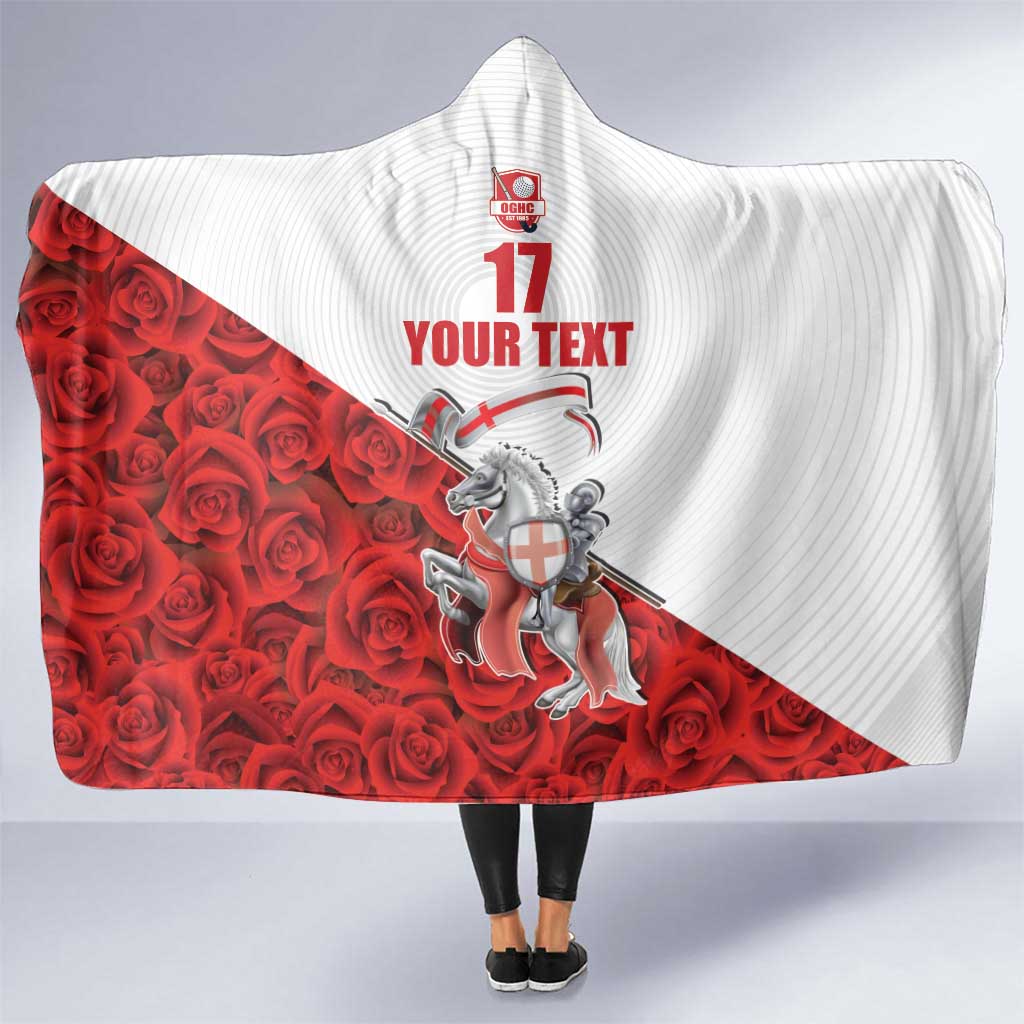 Custom England Field Hockey Champions Hooded Blanket Old Georgians Hockey Club Sporty Style