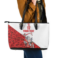 Custom England Field Hockey Champions Leather Tote Bag Old Georgians Hockey Club Sporty Style