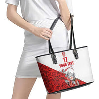 Custom England Field Hockey Champions Leather Tote Bag Old Georgians Hockey Club Sporty Style
