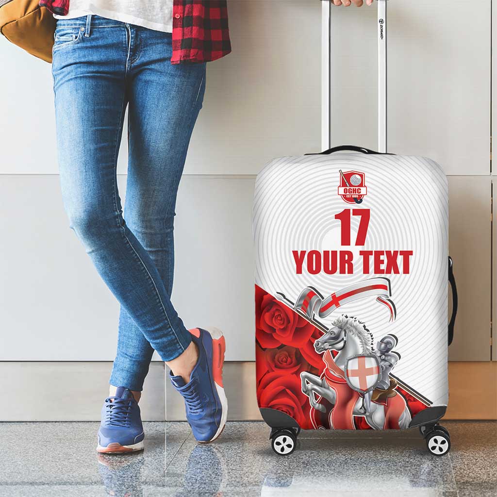 Custom England Field Hockey Champions Luggage Cover Old Georgians Hockey Club Sporty Style