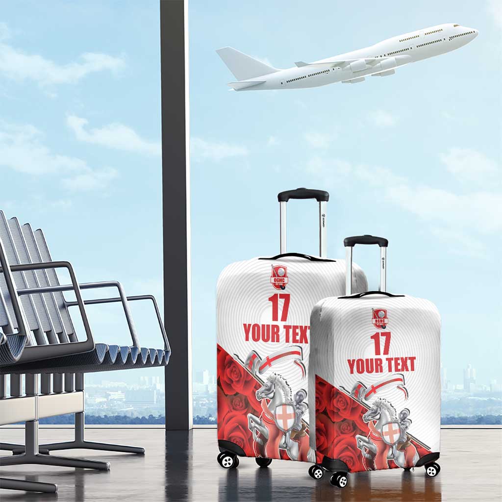 Custom England Field Hockey Champions Luggage Cover Old Georgians Hockey Club Sporty Style