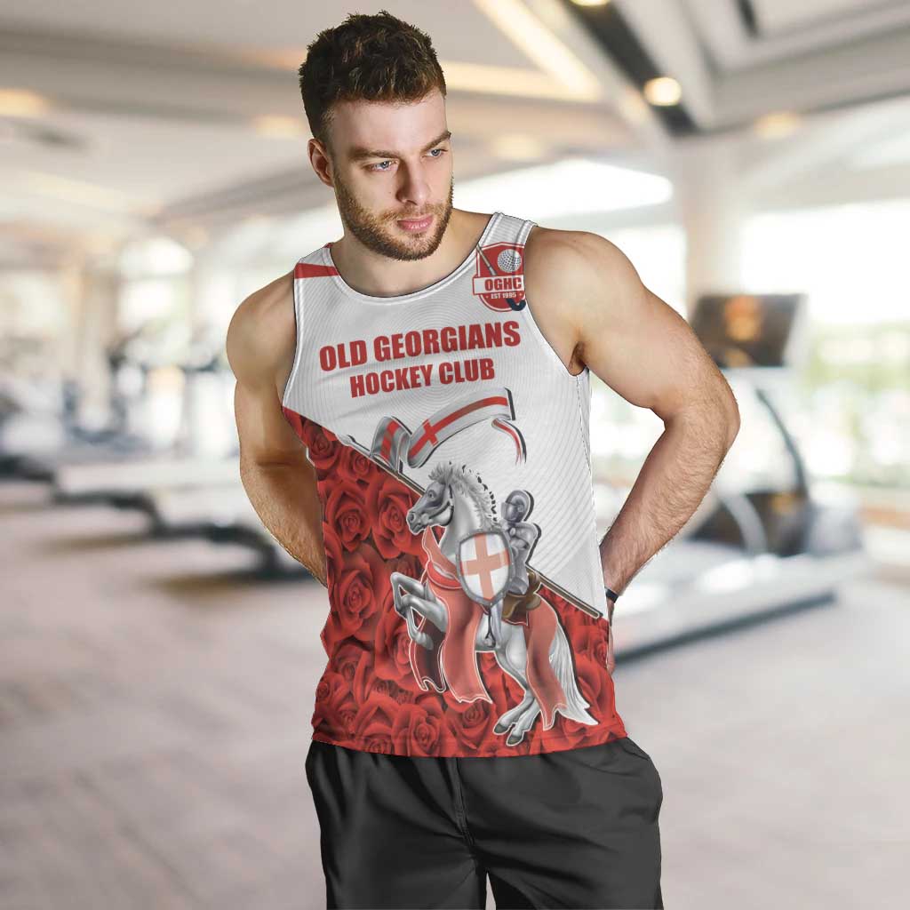 Custom England Field Hockey Champions Men Tank Top Old Georgians Hockey Club Sporty Style