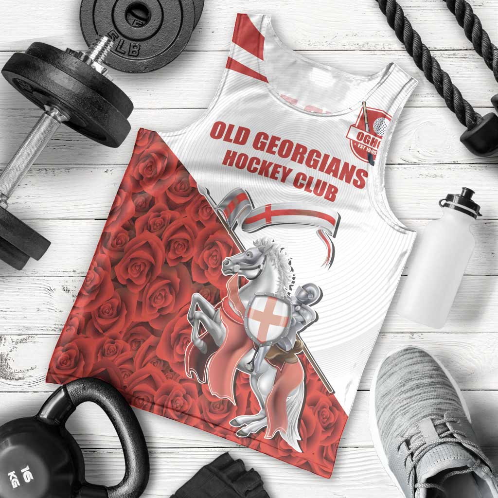 Custom England Field Hockey Champions Men Tank Top Old Georgians Hockey Club Sporty Style