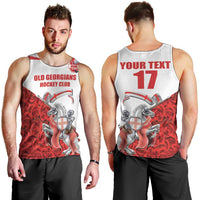 Custom England Field Hockey Champions Men Tank Top Old Georgians Hockey Club Sporty Style
