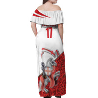 Custom England Field Hockey Champions Off Shoulder Maxi Dress Old Georgians Hockey Club Sporty Style