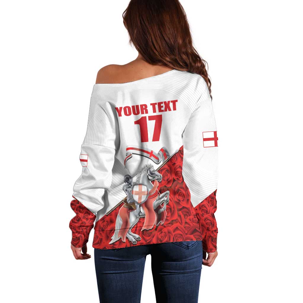 Custom England Field Hockey Champions Off Shoulder Sweater Old Georgians Hockey Club Sporty Style